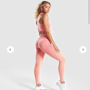 RARE OMBRE SEAMLESS LEGGINGS- PEACH CORAL